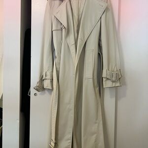 Cream Trench Coat with Belted Cuffs